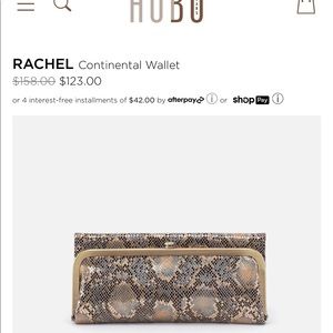 Hobo international Rachel continental snakeskin wallet